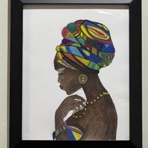 Colorful Sketch of Beautiful Jamaican Woman